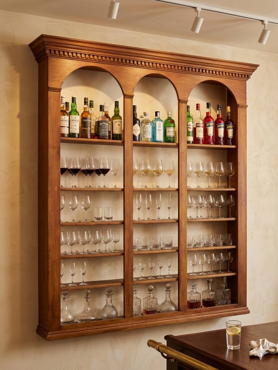 Counter glassmaker, back bar