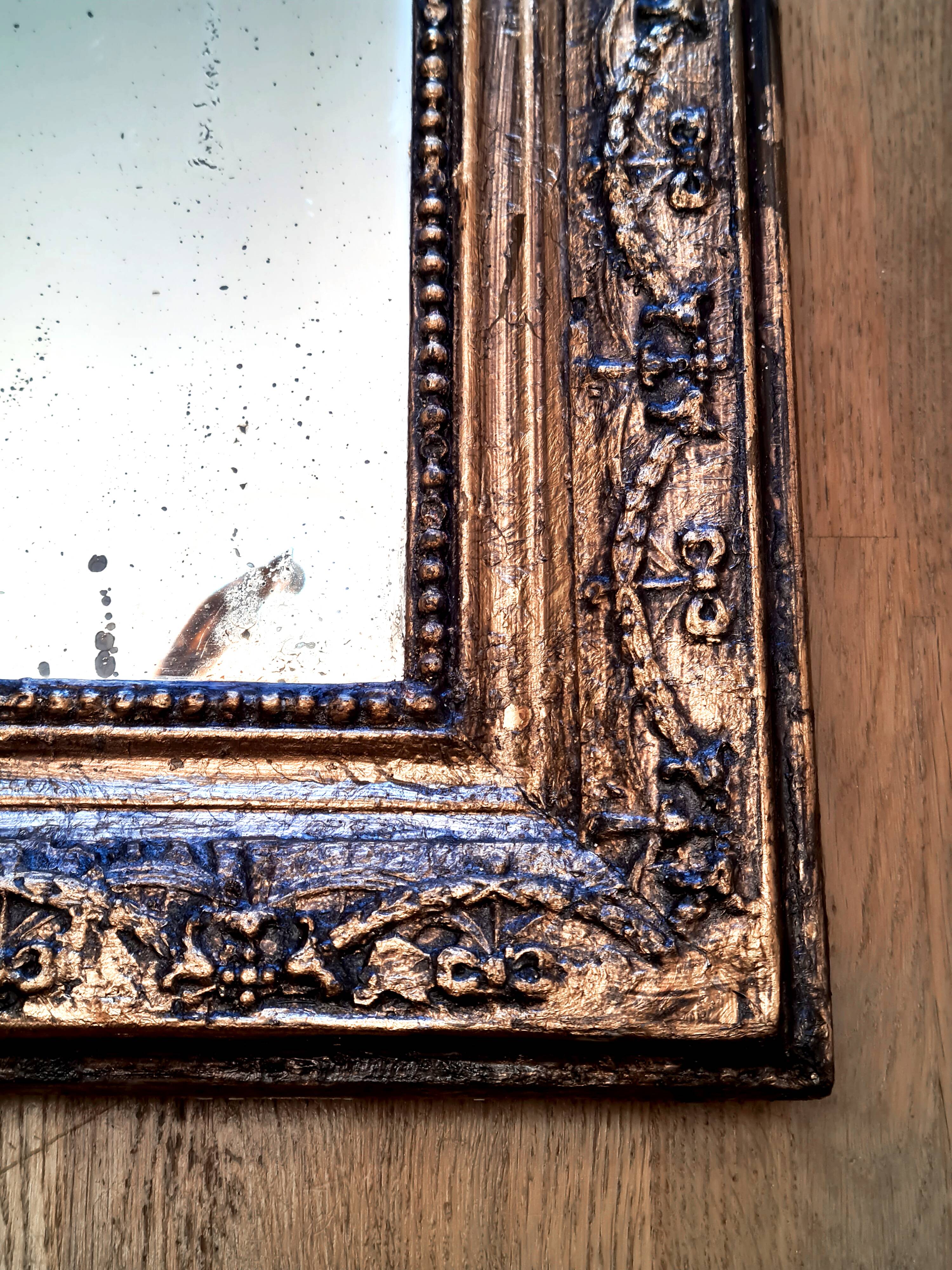 Antique gilded Louis-Philippe mirror – “Adélaïde”