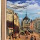 Ollier: oil on canvas mounted on panel, animated view of paris