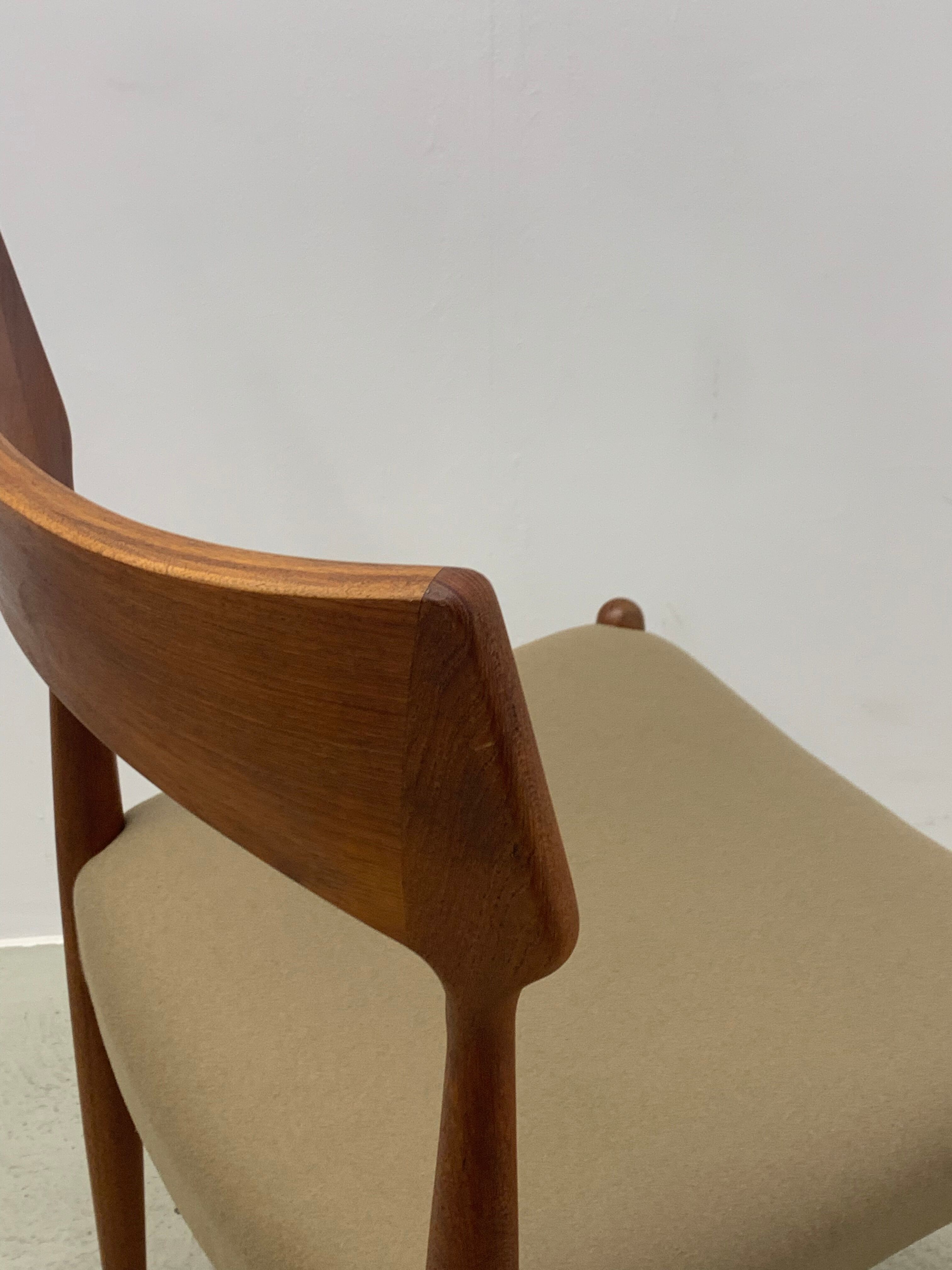 4xDanish Teak Dining Chairs by Bernard Petersen 1960s