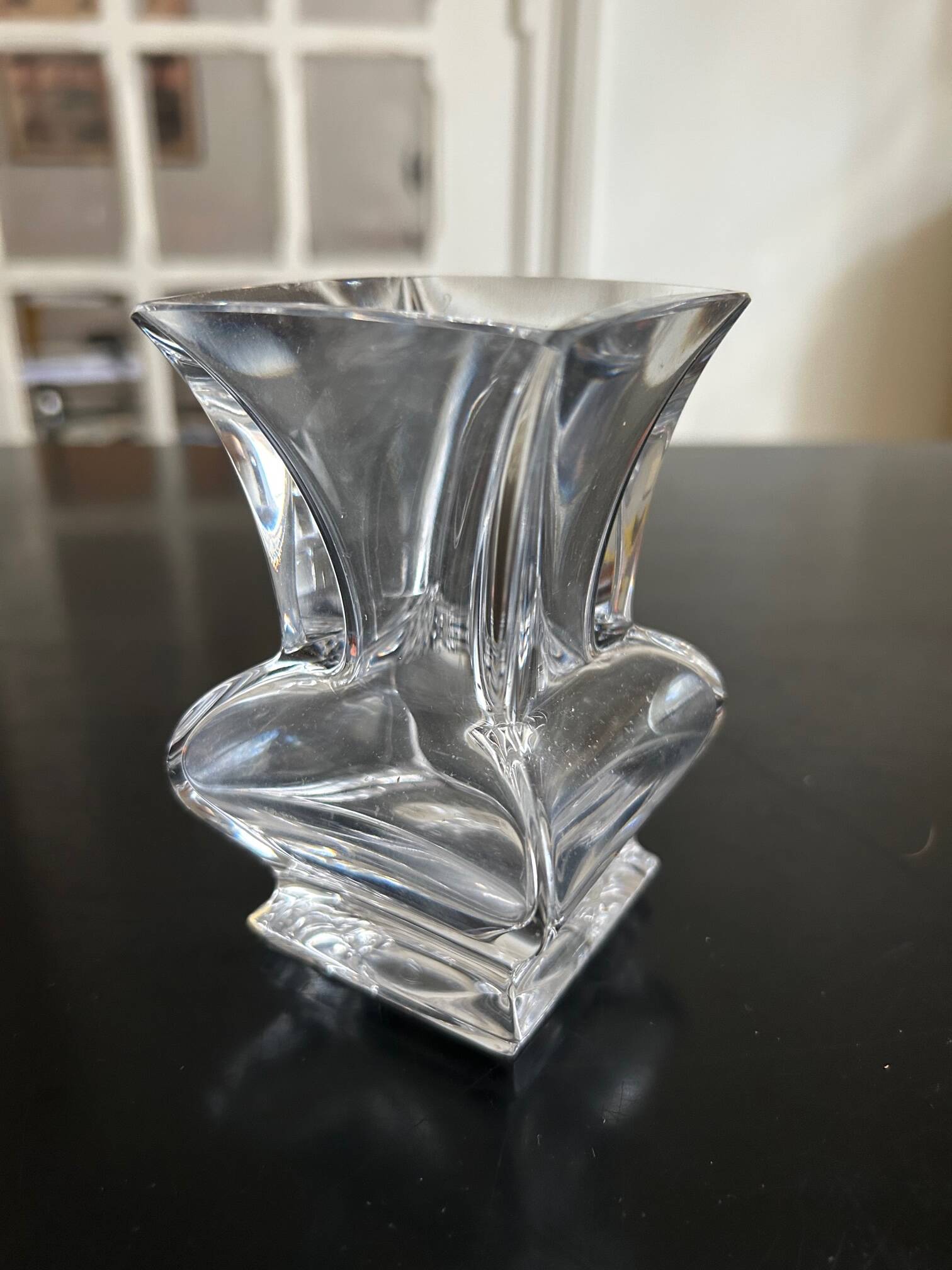 small crystal vase