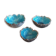 3 bols vide poches céramique fait main signé couleur turquoise bords irréguliers