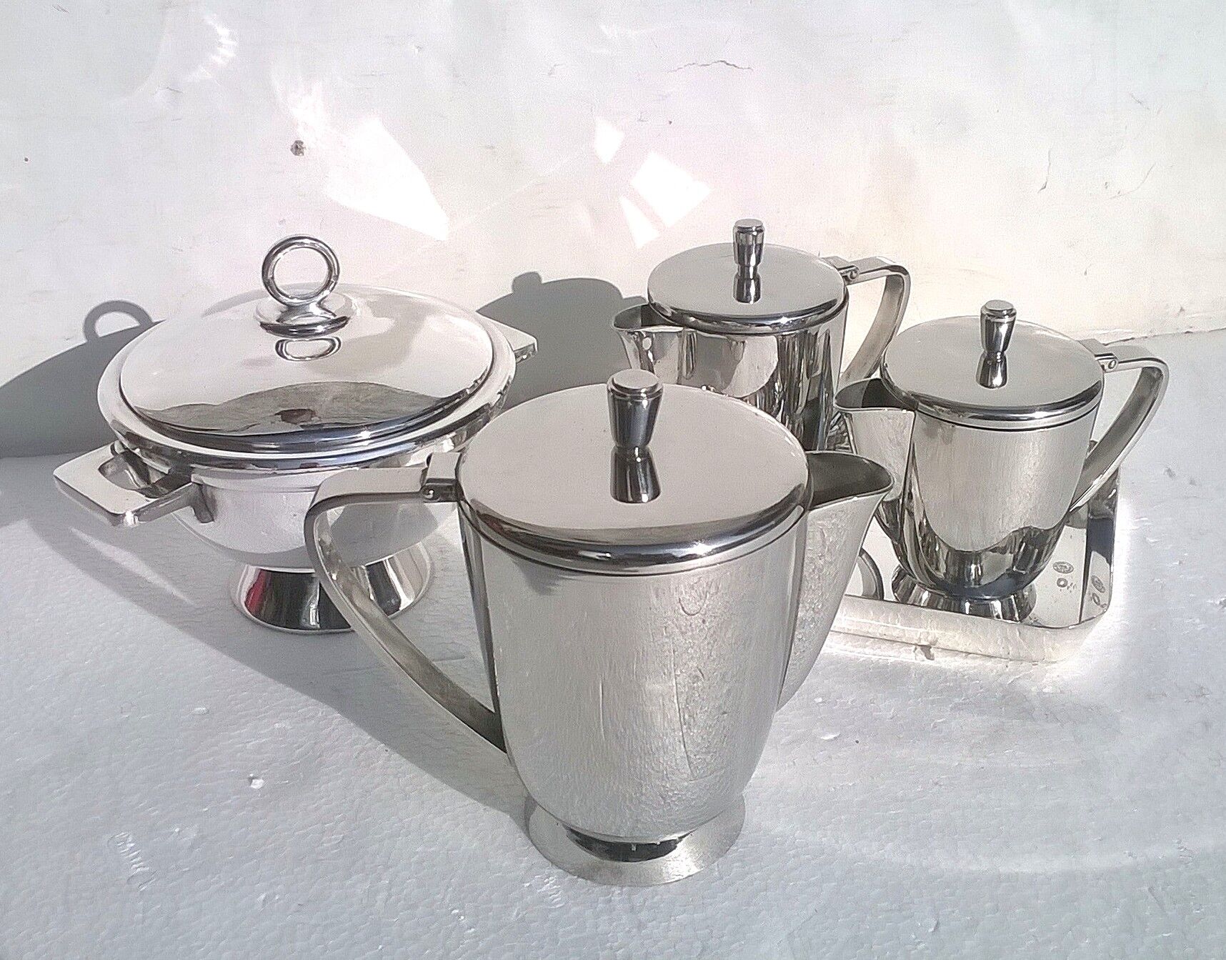 Calderoni, alpacca, set of five pieces,1950s