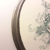 Dessous de plat 21,8cm faïence monté sur métal