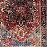 Ancient Heriz Carpet – Cobalt Blue & Indigo – 330 x 218 cm