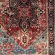 Ancient Heriz Carpet – Cobalt Blue & Indigo – 330 x 218 cm