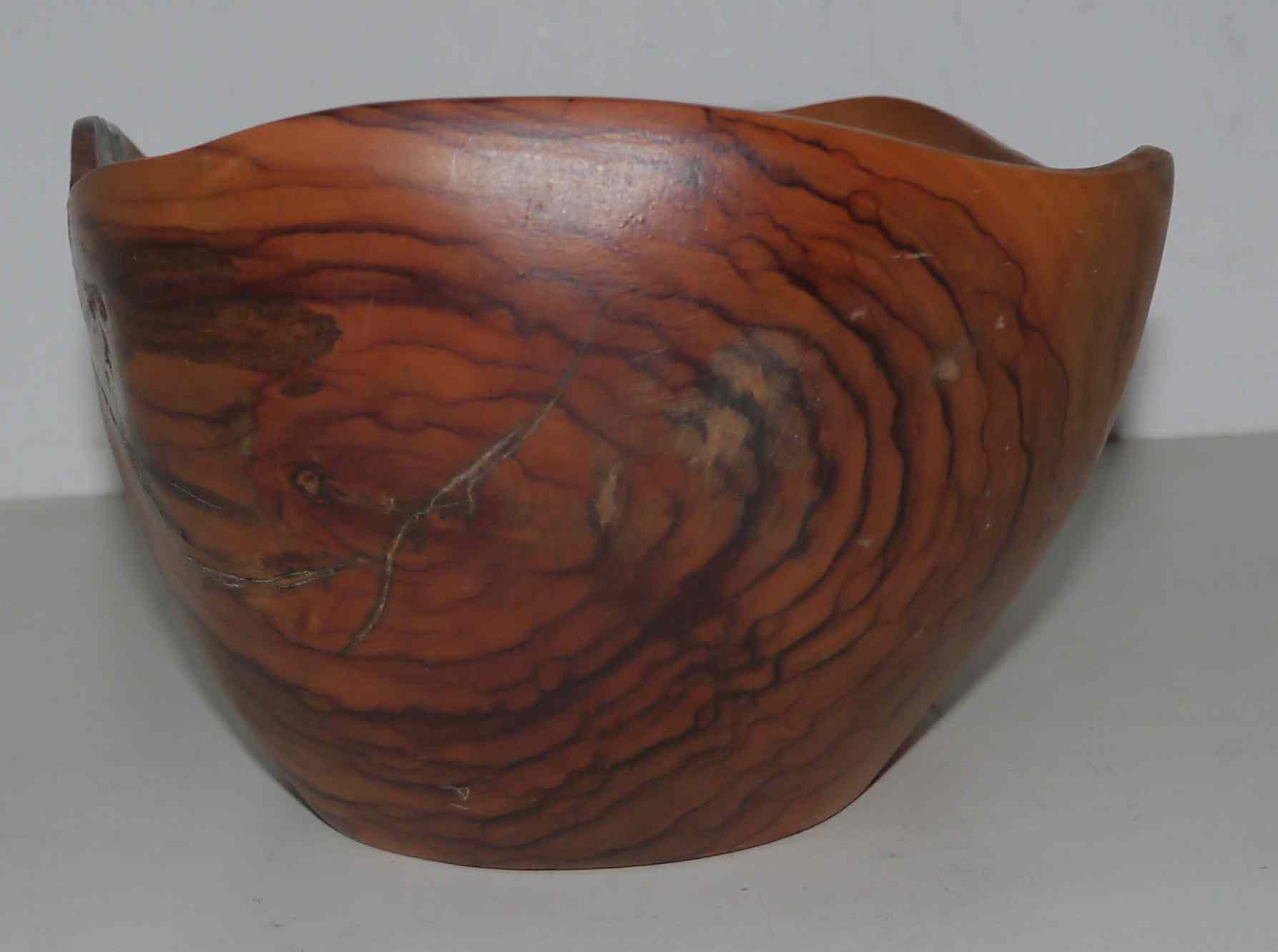 Old olive salad dish signed "Tony Bain Vallauris"