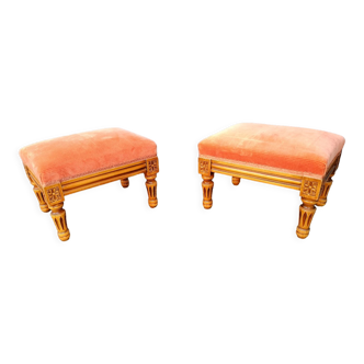 Pair of antique stools Louis XVI style