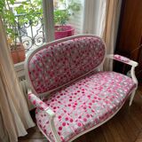 2/3-seat bench covered with Manuel Canovas fabric