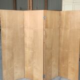 Screen 4 ventaux in elm veneer year 40-50