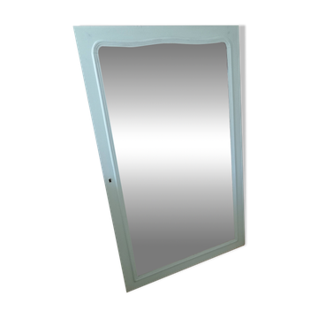 Miroir ancien relooké en turquoise clair