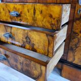 Art deco dining room sideboard in briar with upstand, 1940s