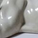 Large elongated panther in crackled earthenware, vintage 1960s-1980s.