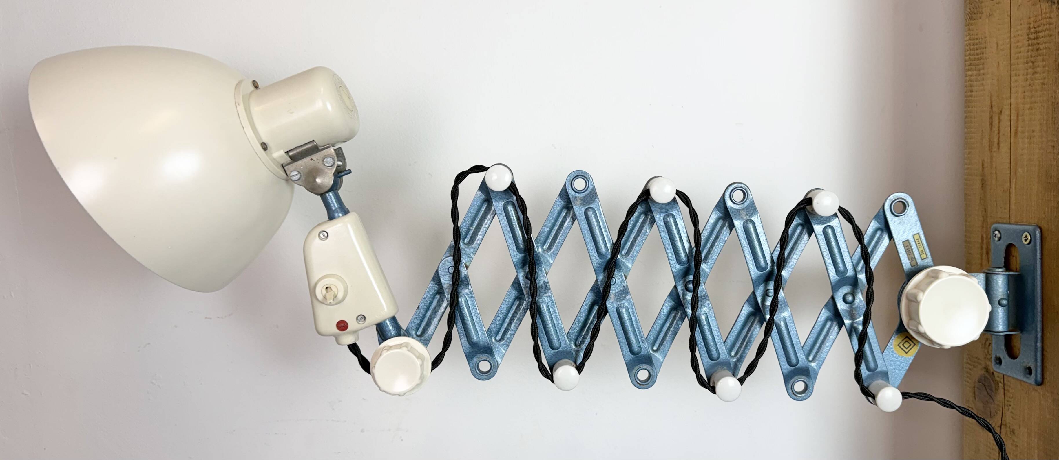 Industrial East German Scissor Lamp from Reif Dresden, 1950s
