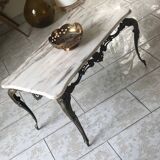 Vintage marble and brass coffee table