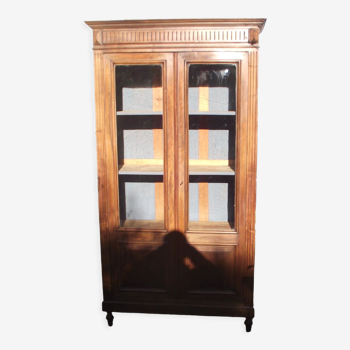 Solid walnut bookcase late 19th early 20th