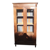 Solid walnut bookcase late 19th early 20th