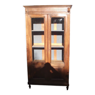 Solid walnut bookcase late 19th early 20th