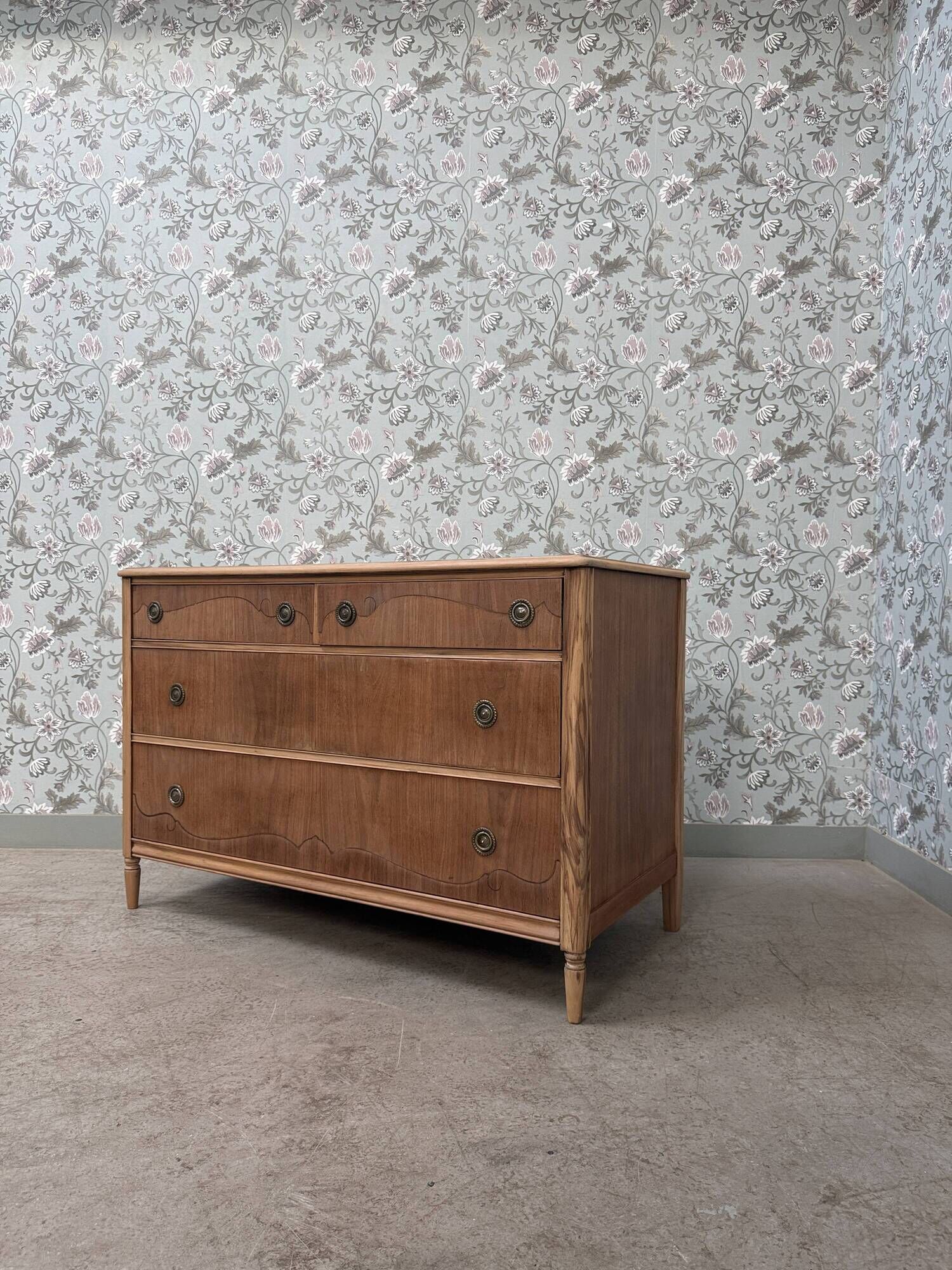 Large Art Deco chest of drawers in mahogany and ash (renovated)