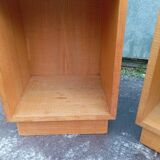 Pair of elm bedside tables