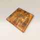 Enamelled Stoneware & Wood Trivet Brutalist Style 70s