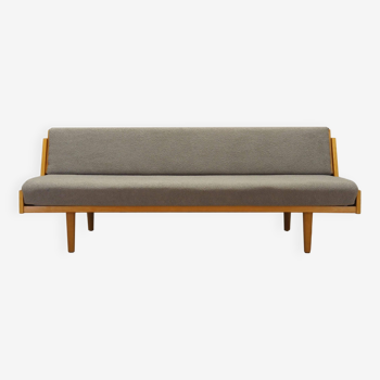 Beech sofa, Danish design, 1960s, designer: Hans. J. Wegner, manufacture: Getama