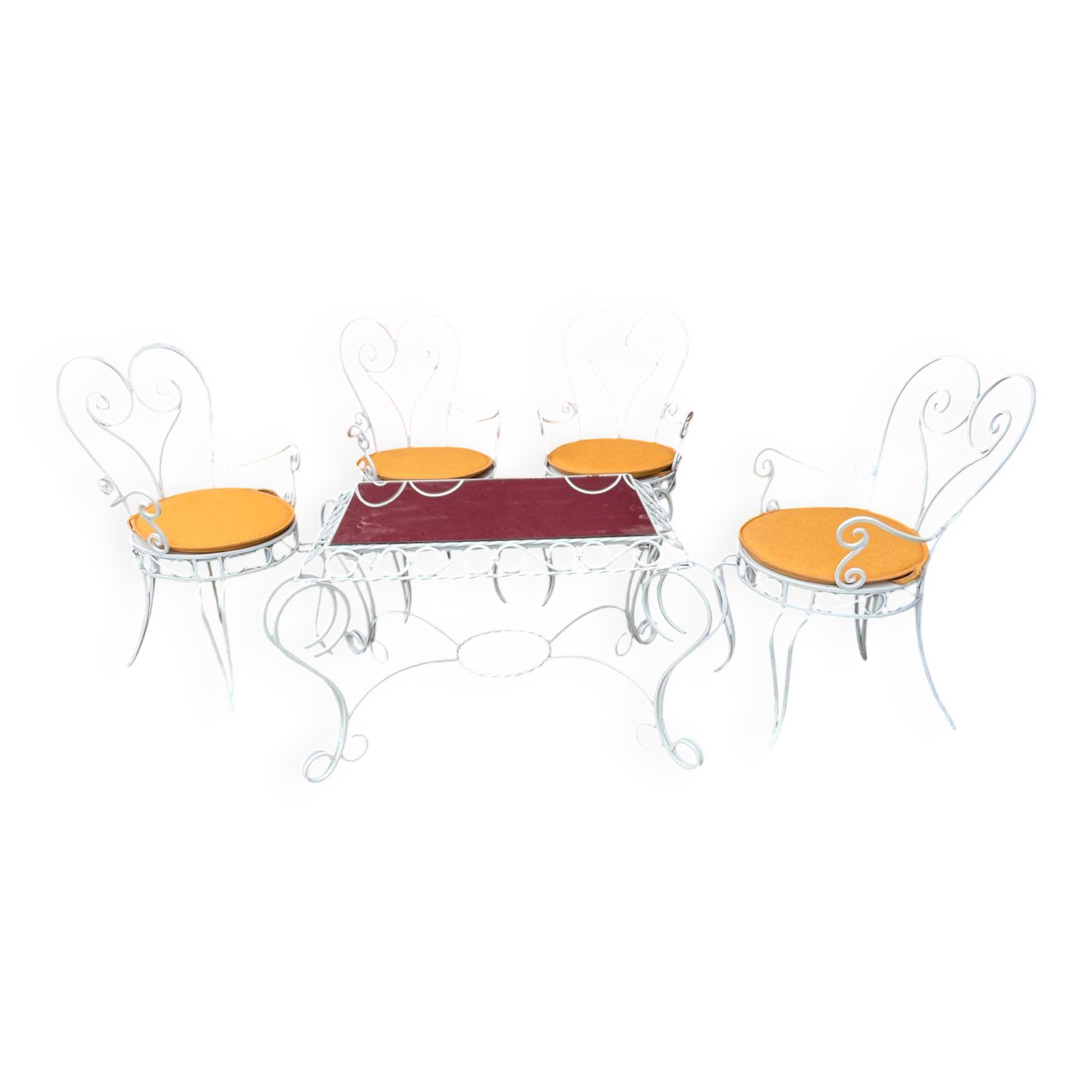 Wrought iron garden furniture