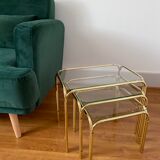 Golden metal tables
