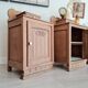 Paire de chevets Art Déco bois brut rénovés