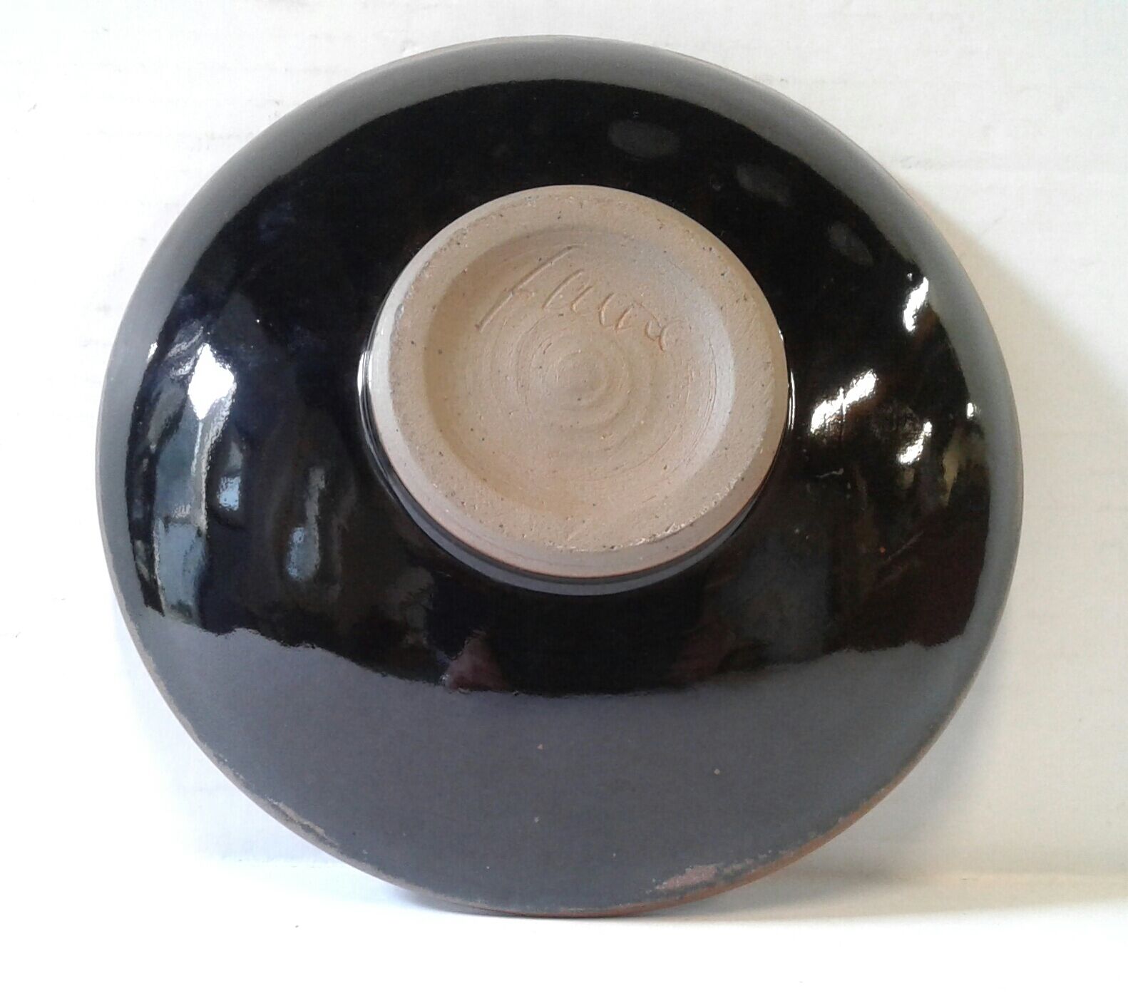 Enamelled sandstone cup