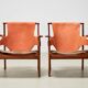 Carl-Axel Acking Pair of Trienna Lounge Chairs for Nordiska Kompaniet 1957