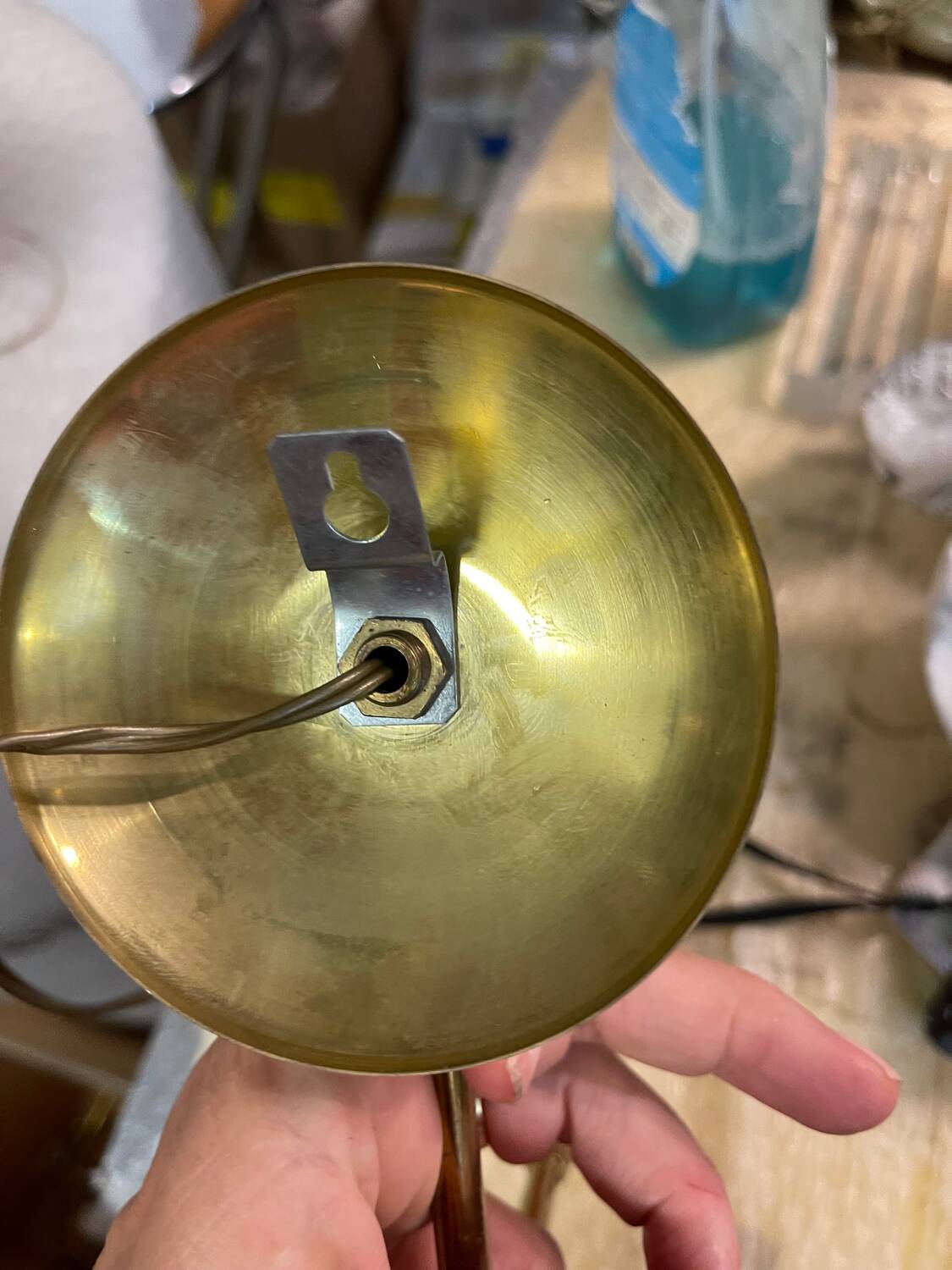 Vintage Brass & Red Adjustable Sconces – Set of 2 (1950s)