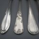 6 mismatched old silver metal forks for a chic table
