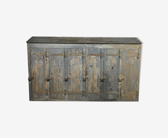 Vestiaire d’usine en bois 6 portes
