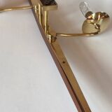 Brass and teak sconce design Lunel 1960