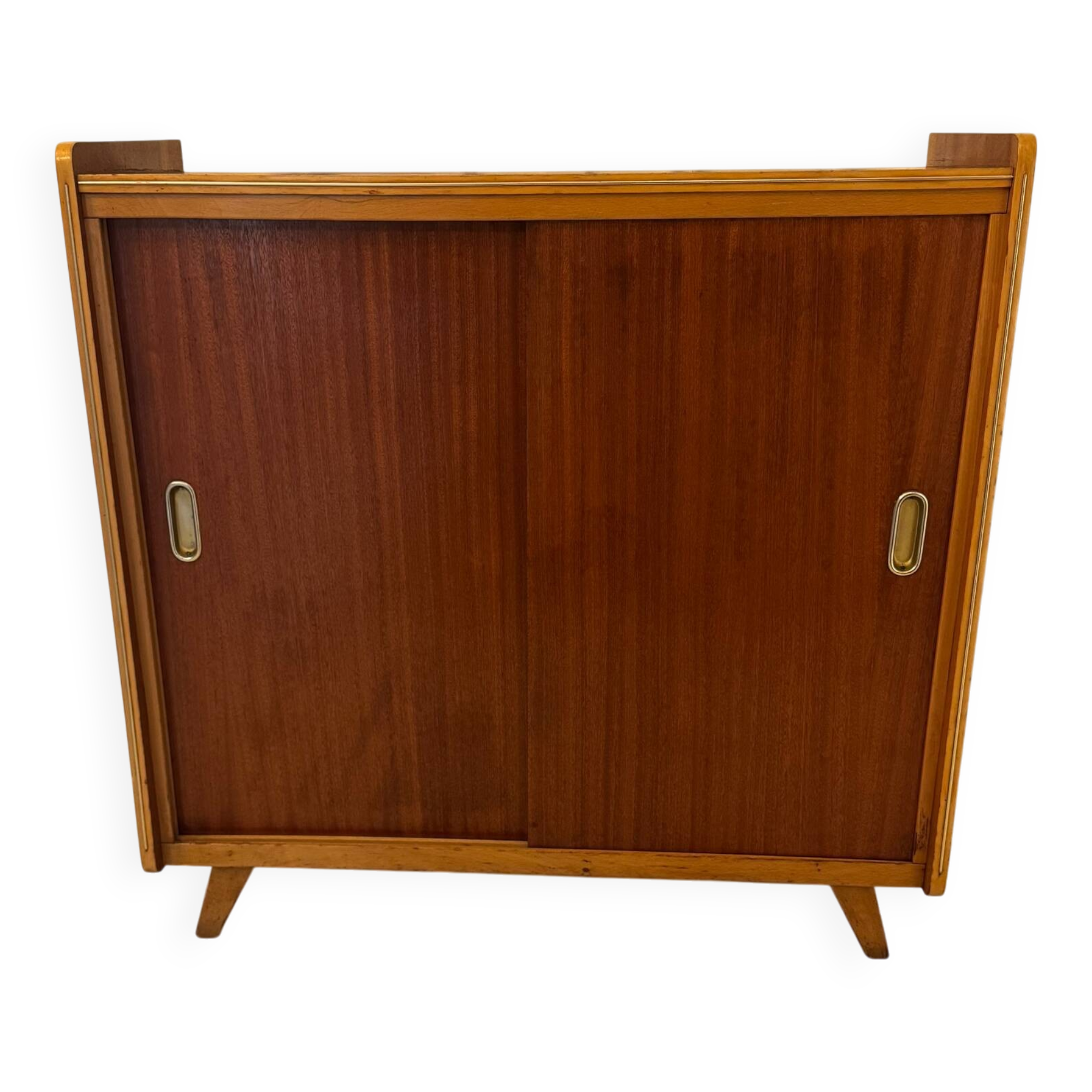 Vintage shoe cabinet with compass legs