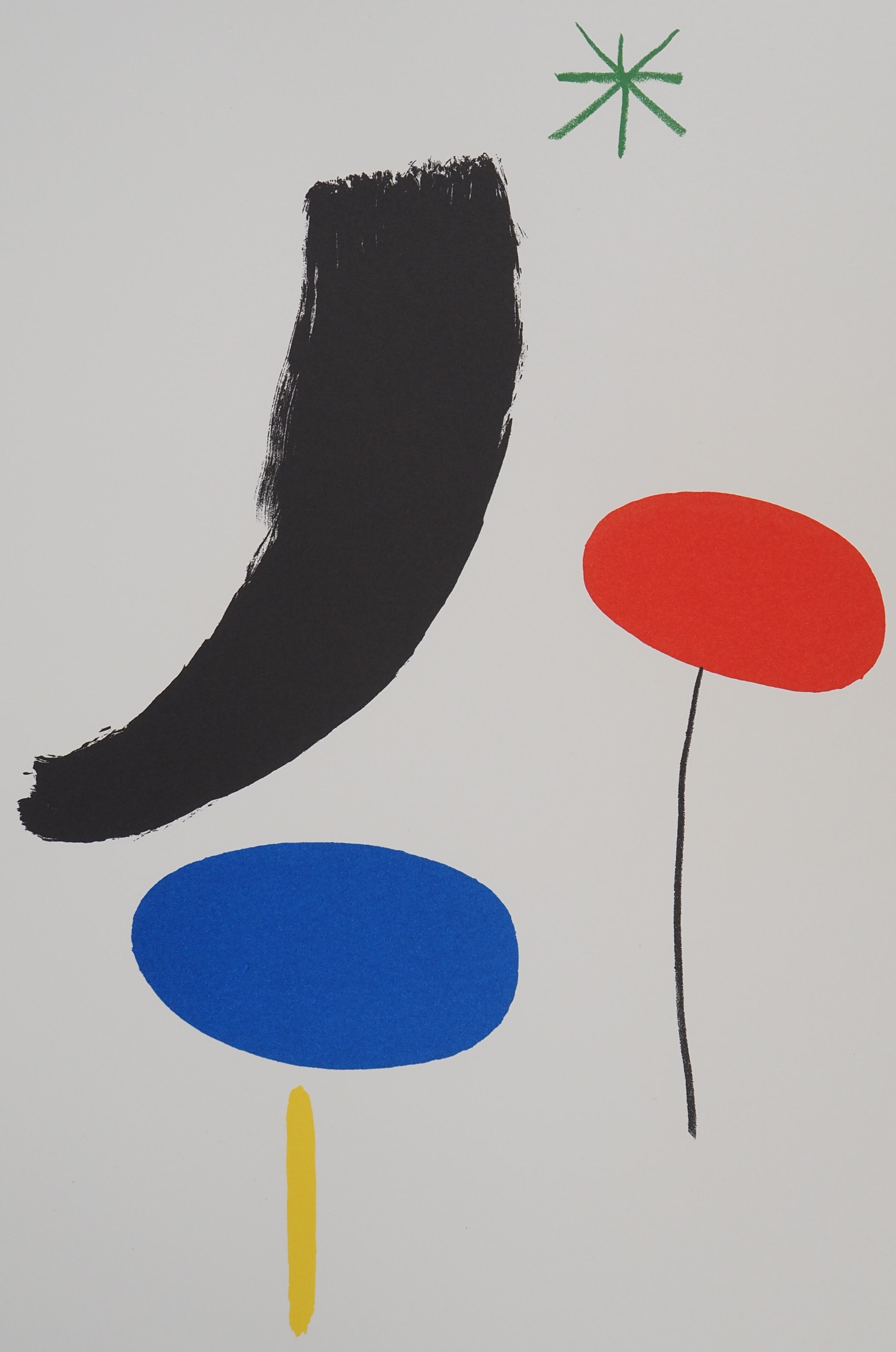Joan MIRO: Surrealist composition, Lithograph signed with certificate
