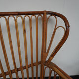 Set of 2 armchairs and table, design by Franco Albini for Bonacina, 1950s