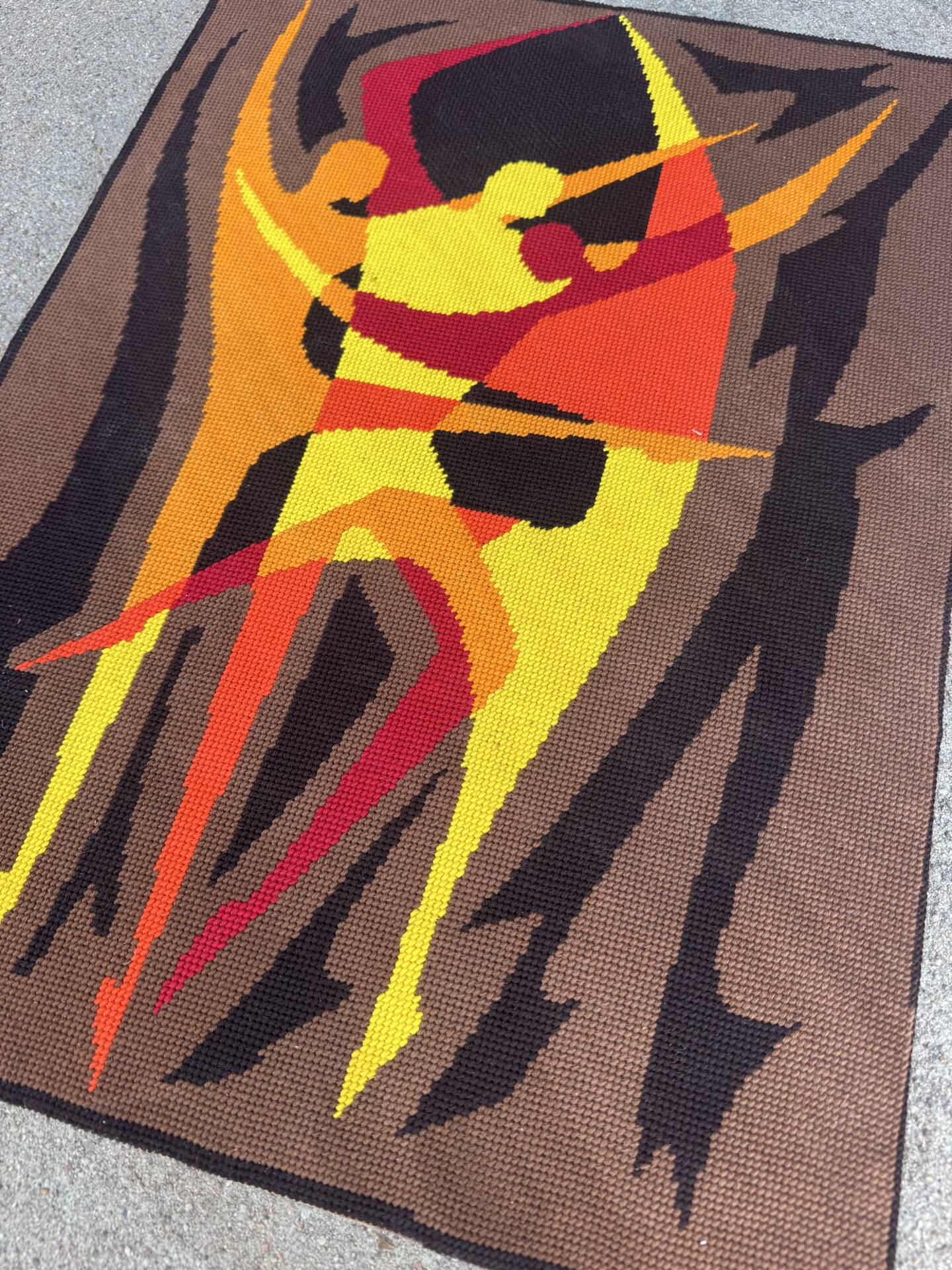 Tapisserie Pop Art danseurs années 70