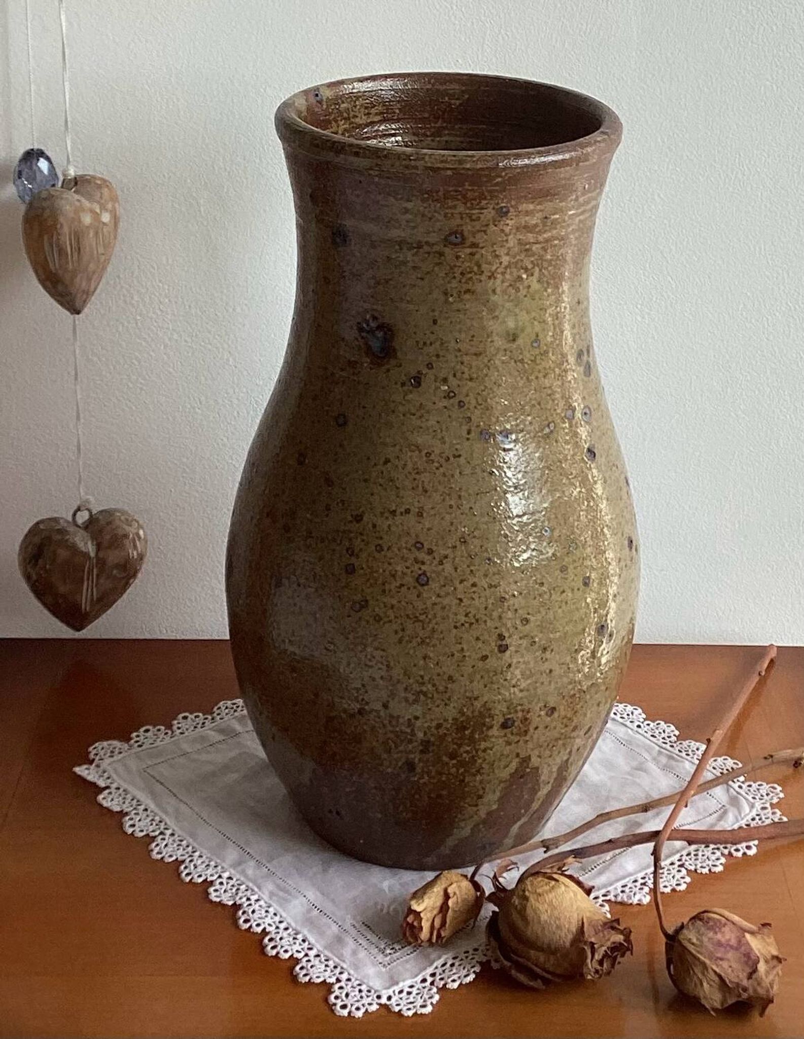 Grand vase en grès pyrité