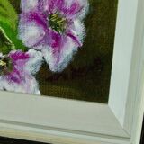 Framed oil on canvas "Flowers", Sweden mid 20th century