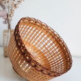 Vintage wicker pendant lamp