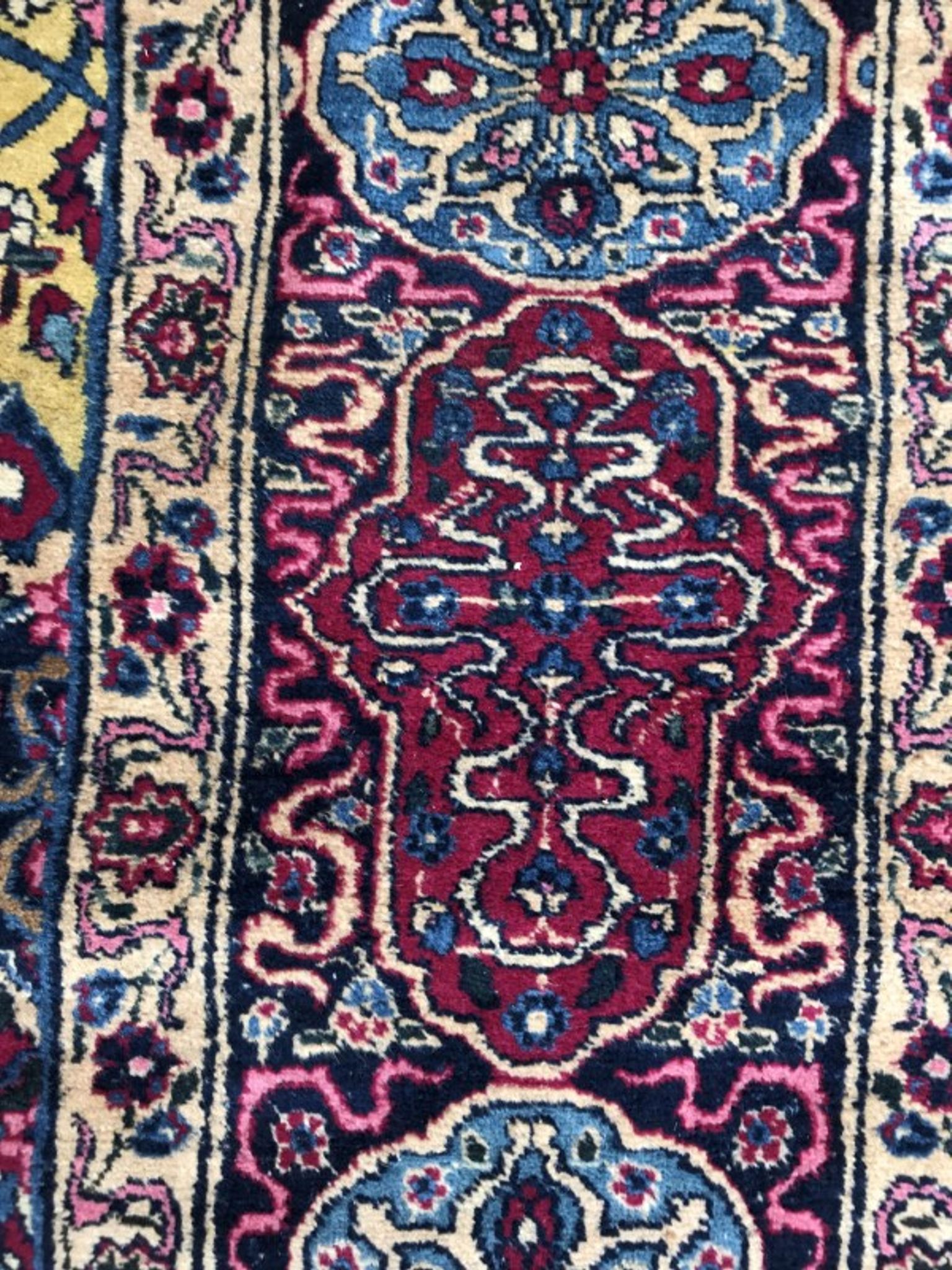 Splendid big old carpet Persian Kirman end handmade 325 X 400 CM