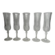 5 crystal champagne flutes