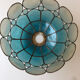 Blue mother-of-pearl and brass chandelier