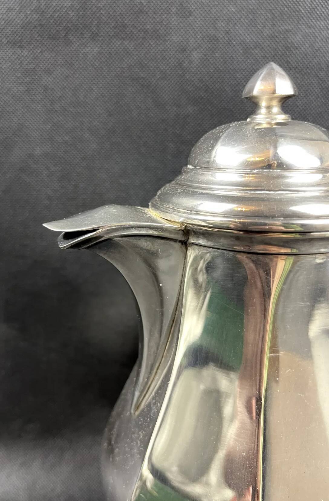 Silver metal coffee pot, Louis XVI shape