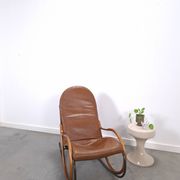 Leren Nonna fauteuil à bascule Paul Tuttle, Strässle, fauteuil à bascule
