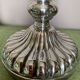 Silver metal candle holders