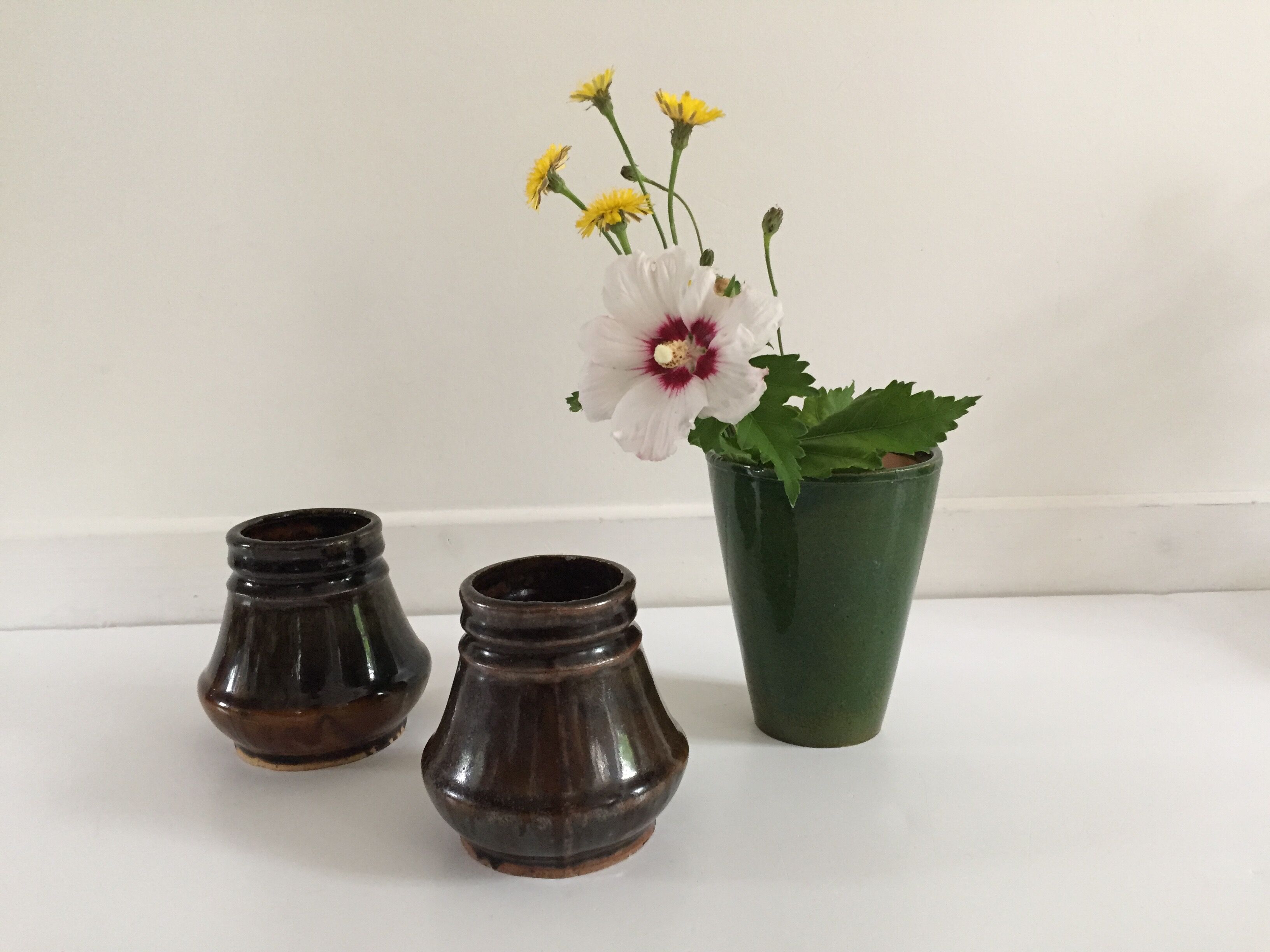 Set of 3 vintage ceramic vases