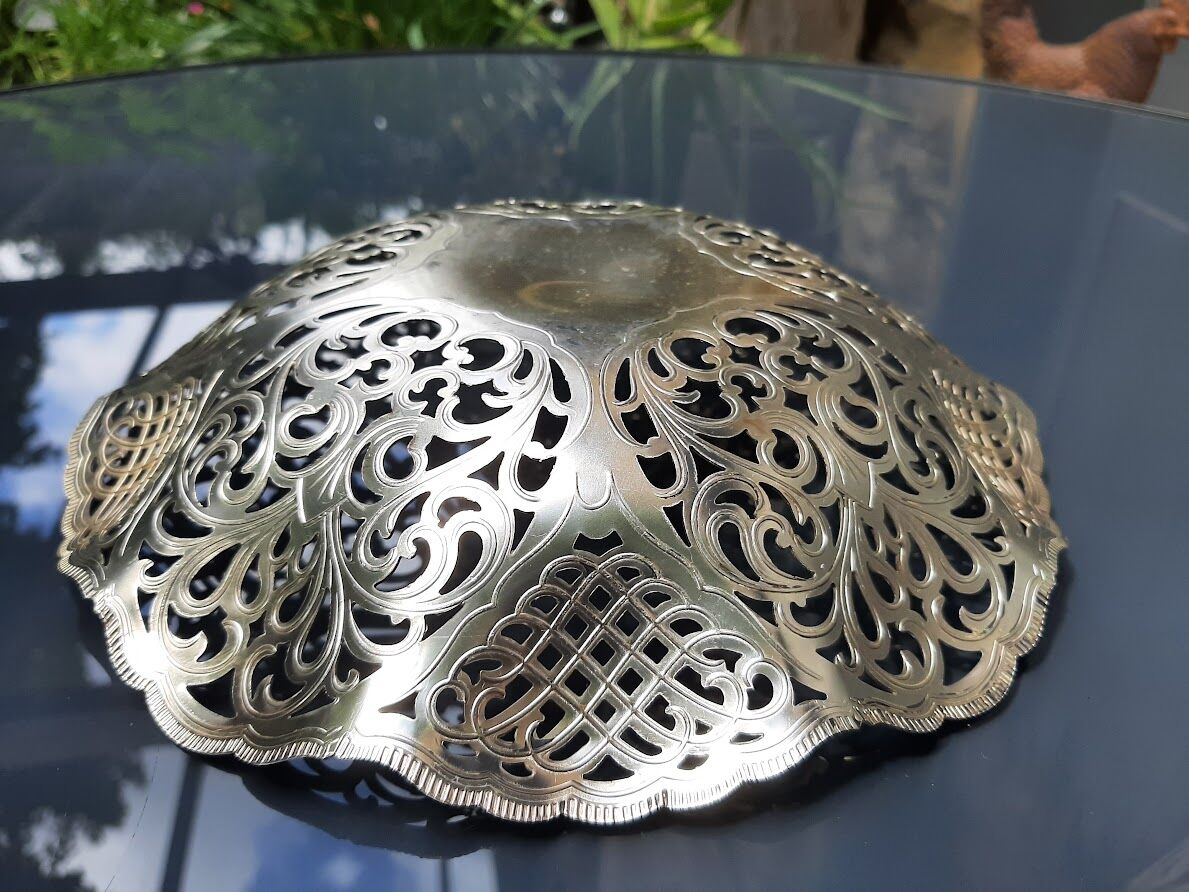 Silver fruit basket